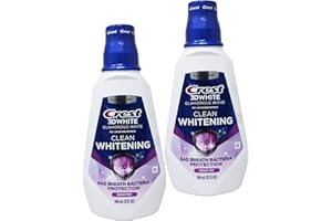 Crest - 3D White Glamorous White - Multi- Soins Blanchissant - Parfums Menthe Fraiche, Bain De Bouche 946 Ml