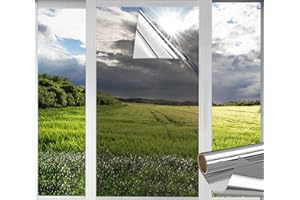 ‎LINARUN Spiegelfolie Fenster Sichtschutz Selbstklebend Fensterfolie Wärmeisolierung Reflektierende Dachfenster Folie Sonnenschutzfolie UV-Schutz Innen oder Außen für Haus Geschäfte Büro