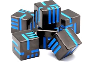 Tecnologia dei Dadi in Metallo, Set di Dadi DND da D6, Dadi da Gioco ZHOORQI Nuovo Concetto di Dadi per Dadi Dungeons and Dragons e altri Giochi da Tavolo(D6-Gun Blue)