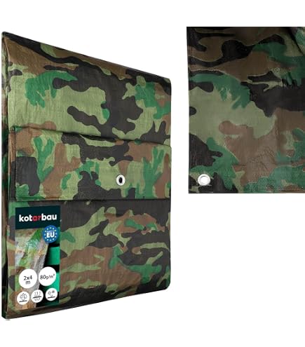 Telo Impermeabile RICEL SUD 3x4 Metri, Doppio Lato Verde/Blu Con Occhielli - 2