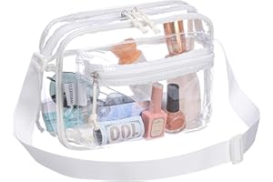 BORMELUN Durchsichtige Kuriertasche für Damen, Stadion, Arbeit, Umhängetasche, Umhängetasche