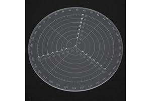 TTAMG Bussola con mirino centrale rotondo, bussola con mirino centrale per lavorazione del legno Righello di centraggio per tornio per tornio da 8 pollici (acrilico trasparente)