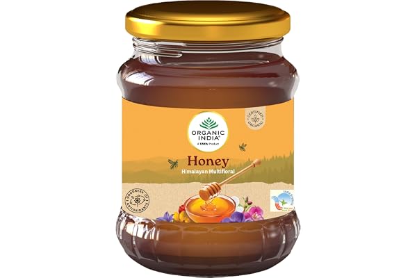 A TATA Product - ORGANIC INDIA Himalayan Multi Floral Honey 250g, Raw & Unprocessed, Natural & Organic, Sourced From the Shivalik Range of the Himalayas, Rich in Nutrients, Antioxidants