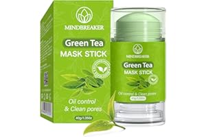 MINDBREAKER Zielona herbata w sztyfcie do twarzy, głębokie oczyszczanie, maska na twarz, pielęgnacja skóry, usuwa zaskórniki, oczyszcza olej, wszystkie rodzaje skóry mężczyzn i kobiet (Green Tea Mask Stick-1