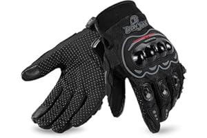 IRON JIA'S Gants Moto Été, Écran Tactile Gants Moto Homme Respirant Antidérapant Gants Vélo Montagne Course Tout-Terrain Scooter Moto