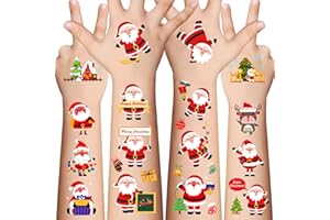 Awinmay Christmas Temporary Tattoos for Kids Stocking Stuffers and Gifts - 240 Pieces Christmas Fake Tattoo stickers for Boys and Girls,Christmas Party Favor Xmas Holiday Decorations Supplies 16 Sheet
