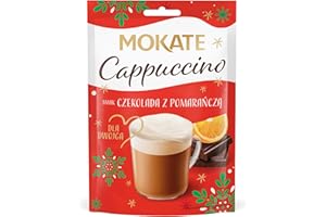 ‎MOKATE MOKATE - Cappuccino Schokolade Orange - Cremiger Instant-Kaffee mit Milchschaum - Coffee Chocolate Orangen - Aromatisch Süß Kaffeepulver - Kaffeegetränk Einfach mit Heißem Wasser Aufgießen - 40g