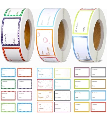 étiquettes Autocollantes Amovibles Étiquettes Congélation 50x30mm - 2 Rouleaux 1200 étiquettes - Autocollantes Amovibles étiquettes Autocollantes 50x30mm