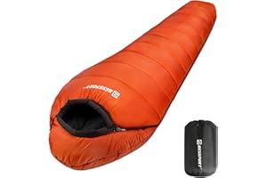 Bessport Schlafsack -10 ℃ - 15 ℃ 4 Jahreszeiten Winter Mumienschlafsack Wasserabweisend Schlafsack für Reise Zelten Camping Outdoor Camping oder Indoor