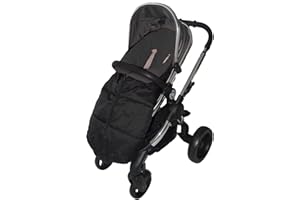 FOR YOUR LITTLE ONE Deluxe Footmuff/Cosy Toes Compatible with iCandy Strawberry Pushchair Black