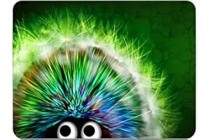 Silent Monsters Tapis de Souris Taille S (240 x 200 mm) Mouse Pad Petit, Motif hérisson Vert - approprié pour Souris de Bureau et Souris de Gaming