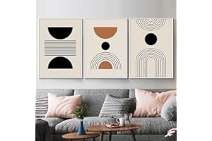 JNAOZI Tableau abstrait en ligne géométrique, poster d'art botanique abstrait, décoration intérieure, sans cadre (30 x 40 cm x 3, images-6)