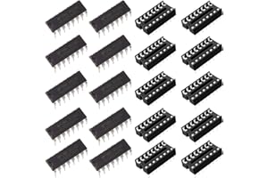 Youmile 10 Stück ULN2003A ULN2003 DIP-16 IC ULN2003APG Array 7-Kanal NPN IC Chip mit DIP IC Chip Sockel Adapter