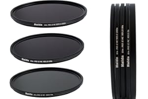 HAIDA Slim PRO II Digital MC Neutral Graufilter Set bestehend aus ND8, ND64, ND1000 Filtern 58mm inkl. Stack Cap Filtercontainer + Pro Lens Cap mit Innengriff