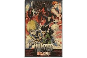 HIHIOI Póster retro de anime Hunter-X-Hunter, pintura decorativa en lienzo para pared, póster para sala de estar, dormitorio, 40 x 60 cm