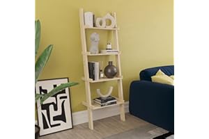 Vida Designs York 4-poziomowy regał drabinka pochylona półka ekspozycyjna do salonu mebli biurowych (sosna)