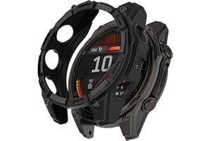 SumRioo Hülle Kompatibel mit Garmin Fenix 8 51 mm, Anti-Fleck, Kratzfest, Stoßfeste Cover Kompatibel mit Garmin Fenix 8 51 mm Ultradünne TPU Schutzhülle, Schwarz