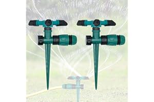 YEKUYEKU Garden Sprinklers, Garden Lawn Sprinkler, Lawn Sprinkler, Sprinklers for Lawns, 360° Automatic Rotating Lawn Sprinkler Adjustable Watering System for Yard Garden Lawn Large Coverage Area
