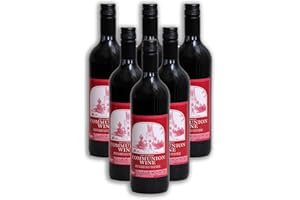 CHURCH SUPPLY 6 Bottles 0.75l of Non Alcoholic Communion Wine – Alcohol Free Wine for Church Services, Religious Celebrations, Holy Sacrament, Altar Wine – Non Alcoholic Red Wine
