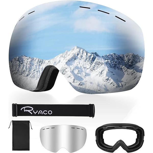 Masque De Ski Vgooar OTG - Double Lentille Sphérique Antibuée - Protection UV400 - Homme/Femme