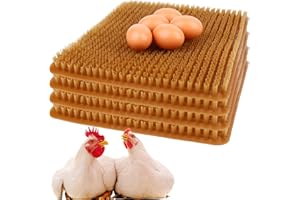 Haishell 4 Pcs Chicken Nesting Pads 11.8'' × 13.7'' Plastic Coop Bedding Nest Mats for Chicken Hen Poultry Nest Boxes Ducks Nesting Pads (Yellow)