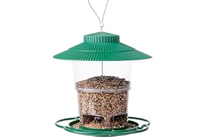 SOPTEC Bird Feeders For Outside | Yard Weather Resistant Wild Bird Feeder,Waterproof Outside Garden Lantern Large Capacity For Blue Birds Sparrows