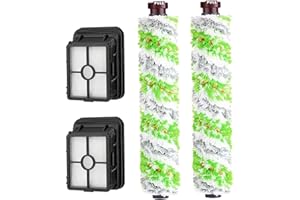 Ersatzteile Zubehör für Bissell CrossWave 17132,1785,2551,2225N, 25821,2519,2582N, 2460 CrossWave Multiflächen-Bürstenrolle und 1866 Vakuum Filter für Bissell, Ersetzen Teil# 161-3568,1608684.