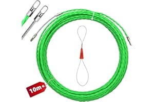 NHYDZSZ Guia Pasacables,10M Guia Pasacables Trenzada Enhebrador de Alambre Electrico,Guia Pasacables Dispositivo con Muelle de Guía,Kit de Enhebrado de Cables para la Colocación de Cables 4.5mm