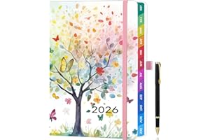 ‎ZXHQ Kalender 2026 A5, Deutsch, Wochenplaner & Terminplaner mit Monatsübersicht, Januar bis Dezember 2026, mit bunten Monatsregistern, farbenfrohen Innenseiten, Innentasche & Stift - Baum des Lebens