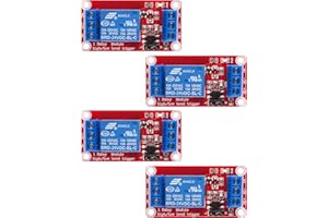AEDIKO 4pcs Relay Module DC 24V Relay Board 1 Channel with Optocoupler Isolation Support High or Low Level Trigger