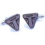 Triumph Badge Cufflinks - Handmade Laser Cut Walnut Wood Gift