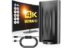 FXINDX Digital DVBT2 TV Antenne mit Verstärker, Zimmerantenne für Fernseher, DVBT Antenne Außen, Große Empfangs Reichweite, Wasserdicht Außenantenne HD 4K, 10M Koaxialkabel, Verdickte dvb-t Antenne