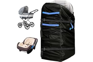LIHAO Transporttasche Kinderwagen Flugzeug 120x61x46cm Gate Check Reisetasche Wasserdicht 720D Kinderwagen Abdeckung Aufbewahrungstasche Schutzhülle für Kinderwagen Buggy Kindersitz Autositz