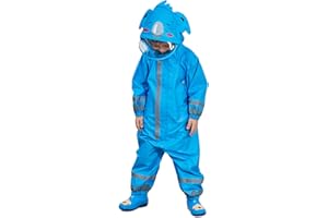 BWIV LIVACASA Imperméable à Capuche Enfant avec Bande Rétro-réfléchissante Poncho Pluie Fille Combinaison de Pluie Garçon 3-10ans Cape Pluie Léger Vêtements de Pluie Bleu(Koala) 7-10ans / L'étiquette:L
