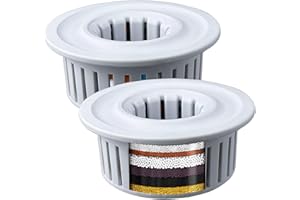 2 Pack Shower Filter Cartridges, Voolan Replacement Multi-Stage Shower Head Filter Cartridge, Longest Lasting High Output Universal Shower Filtered Remove Chlorine and Harmful Substances