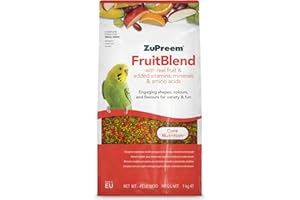 Zupreem Multifrutas Alimento para Aves de Compañía - Frutas y Vitaminas - Pienso para Pájaros Indicado para Periquitos, Periquitos Australianos, Loros Pequeños y Otros Pájaros Pequeños - 1 kg