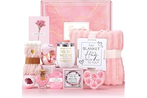 Drazik® Birthday Pamper Gifts for Women, Luxury Hug in a Box Self Care package for Her Relaxation Spa Gifts Sets, Wellbeing Get Well Soon Hamper Gifts Ideas for Women Best Friend Bestie Sister