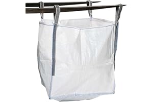 STORM TRADING GROUP Pack of 5 FIBC Bulk Builders Bag Garden Waste Jumbo Bag With Lifting Loops Industrial Woven Material Dumpy 1 Tonne Sacks With Handles