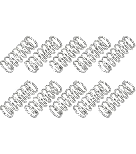 Uxcell 10pcs 304 Stainless Steel Compression Springs - 0.3mmx3mmx20mm