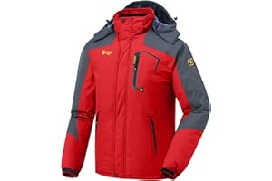 donhobo Jacken Herren Fleece-Futter Winterjacke Wasserdicht Atmungsaktiv Verdickt Warm Winddicht Softshelljacke Outdoor Funktionsjacke mit Abnehmbare Kapuzen