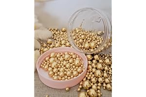 CAKE N BAKE Metallic Gold Sugar Sprinkles (35g, Mix)
