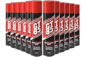GT85 Spray 400ml Pack of 12 Lubricates, Cleans & Protects Metal/Composite, Rust Defense, Stuck Parts Ease, Shine Restore, Squeak Eliminate, Moisture Disperse