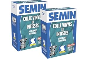 Colle en Poudre pour Papiers Peints Vinyls et Intissés Semin, Boite de 300 g (Lot de 2)