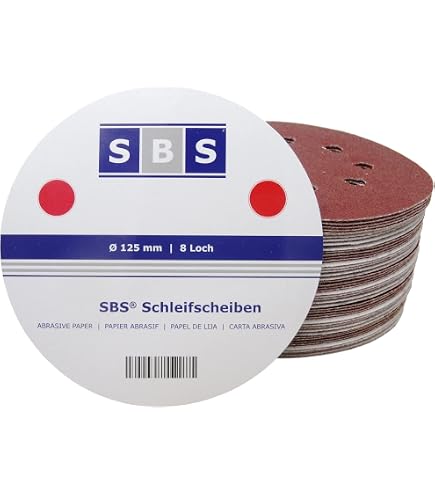 STIER Schleifscheiben Holz D150 / P180 / 32-Loch / 25 Stk Schleifpapier Exzenterschleifpapier Exzenterschleifscheiben 150mm 86361361