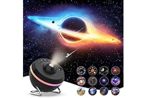 MERTTURM Projektor Gwiazd i Gwiaździstego Nieba na Sufit, 13 Tarcze z Wyraźnym Efektem Meteorytów, Planetarium Projektor dla Dzieci i Dorosłych, Idealny Prezent na Święta