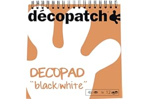 DECOPATCH Décopatch Decopad Paper Pad Black and White 48 Sheets