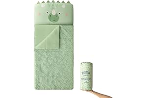 Silentnight Healthy Growth All-In-One Sleepover Bag - Sleep Bag & Built-In Pillow for Comfort and Convenience - Super Soft and Cosy Brushed Microfibre Travel Nursery Sleeping Bag - 160x70cm