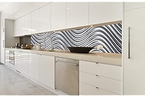 DIMEX Küchenrückwand Folie selbstklebend SILBERNES WOGEN | Klebefolie - Dekofolie - Spritzschutz für Küche | Made in EU - 350 cm x 60 cm