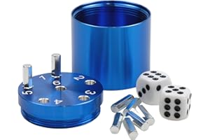 BestSaller 3005 "SUPER SIX" aluminium, 36 pałeczek do gry i 2 kostki, niebieskie (1 sztuka)