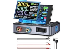 SIRYDER Alimentation DC Variable Dps-150 Alimentation CC CNC Réglable à Partir De 30 V 5 A Avec Affichage Ips à 4 Chiffres, Onde De Puissance <20 Mv PD/QC/DC Entrée Alimentation à Découpage Programmable De